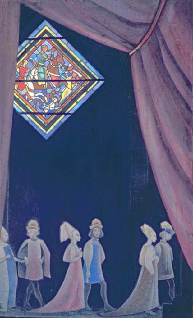 Detail of Sketch for Richard Wagner's opera 'Tristan and Isolde', 1910s by Nicholas Roerich