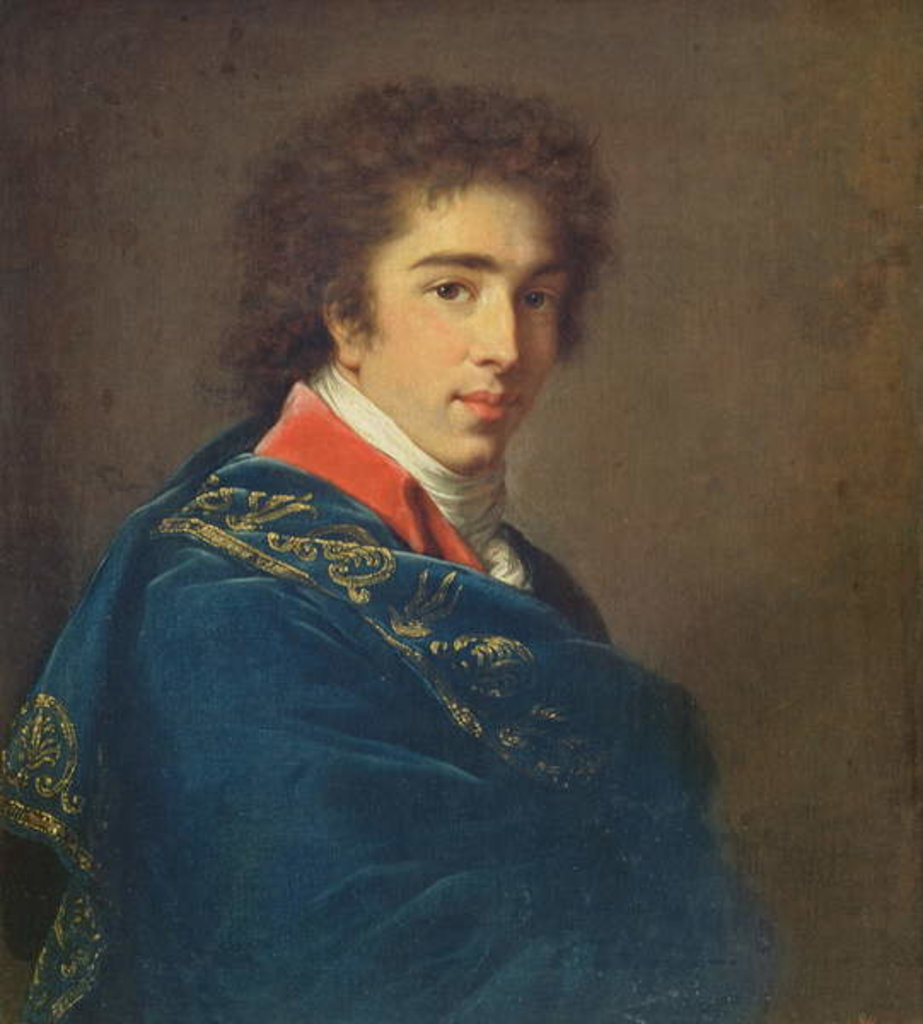 Detail of Portrait of Prince Ivan Baryatinsky, 1800 by Elisabeth Louise Vigee-Lebrun