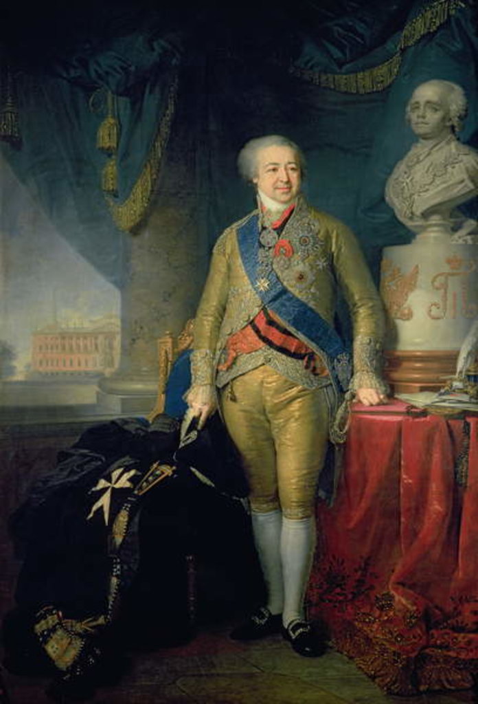 Detail of Portrait of Count Alexander Kurakin, 1802 by Vladimir Lukich Borovikovsky