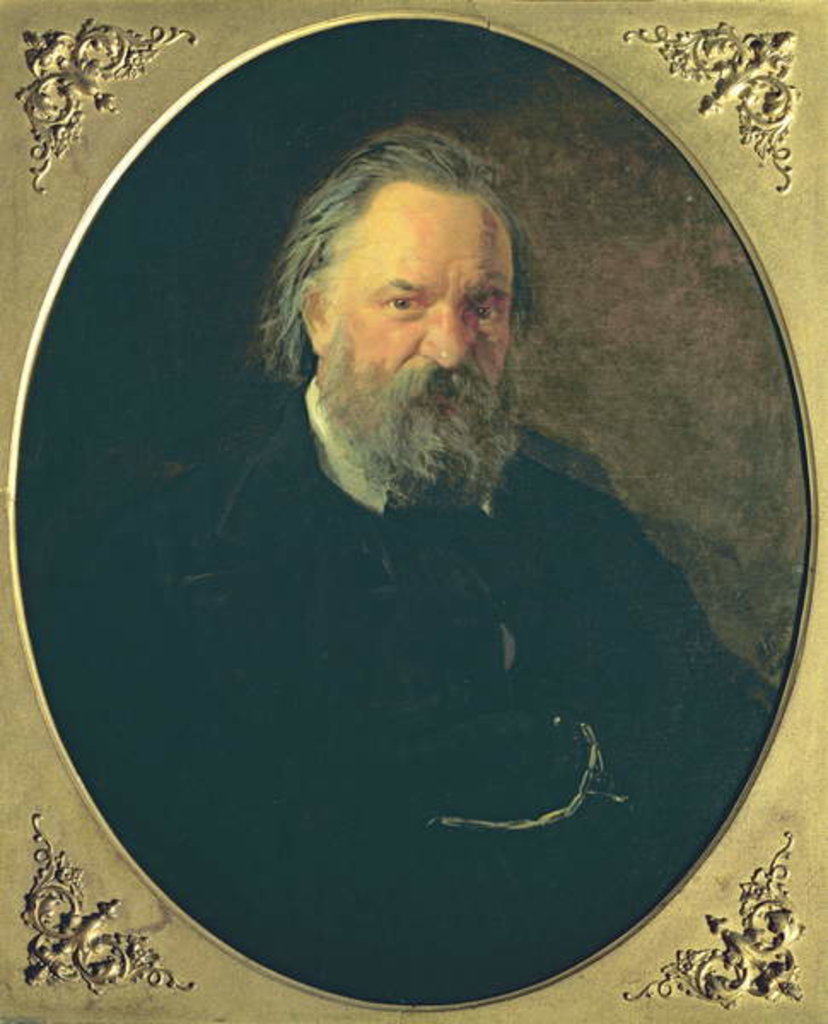 Detail of Portrait of Aleksandr Ivanovich Herzen, 1867 by Nikolai Nikolajevitch Gay
