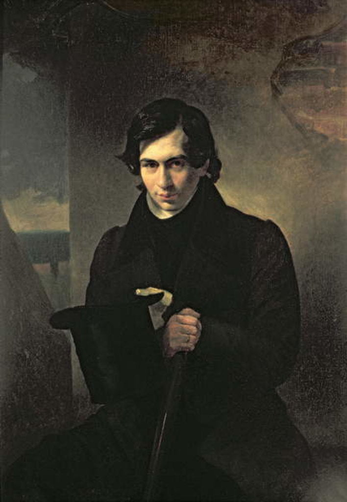 Detail of Portrait of the Russian author Nestor Kukolnik, 1836 by Aleksandr Pavlovich Bryullov