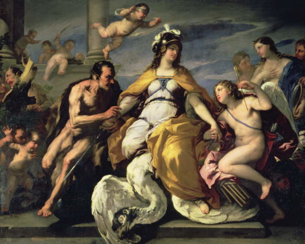 Detail of Love and the Vices Disarm Judgement by Paolo di Matteis