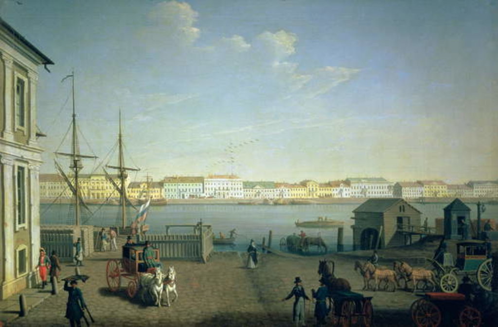 Detail of English Shore Street in St Petersburg, 1790s by Benjamin Patersson