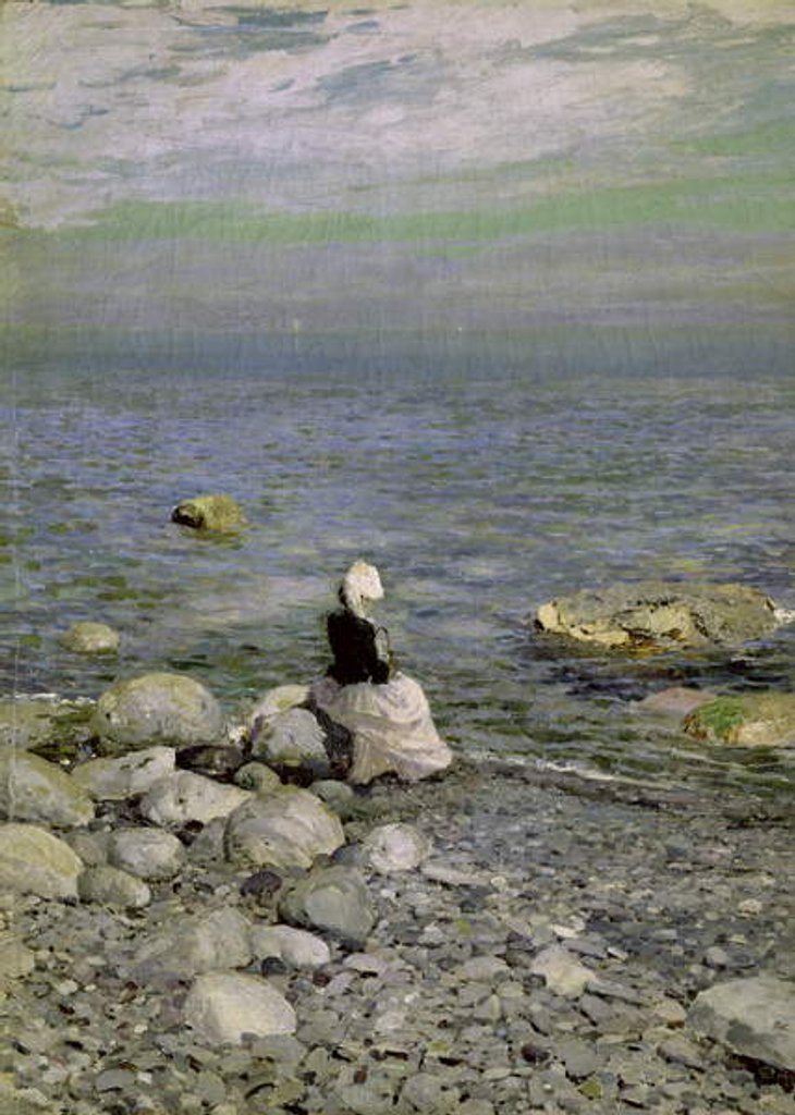 Detail of On the Shore of the Black Sea, 1890s by Konstantin Alekseevich Korovin