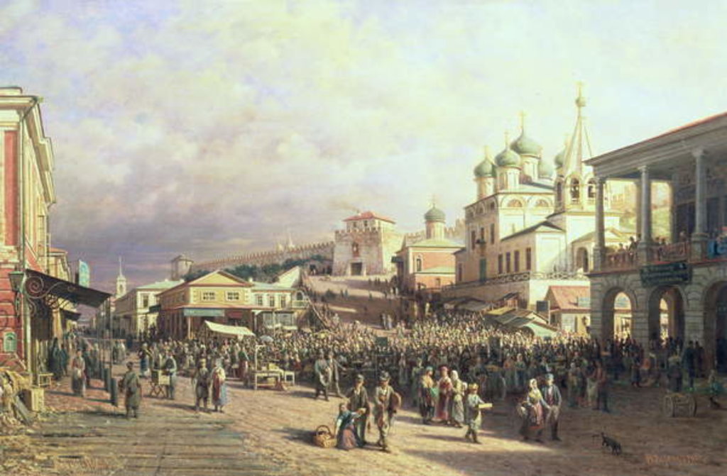 Detail of Market in Nishny, Novgorod, 1872 by Piotr Petrovitch Weretshchagin