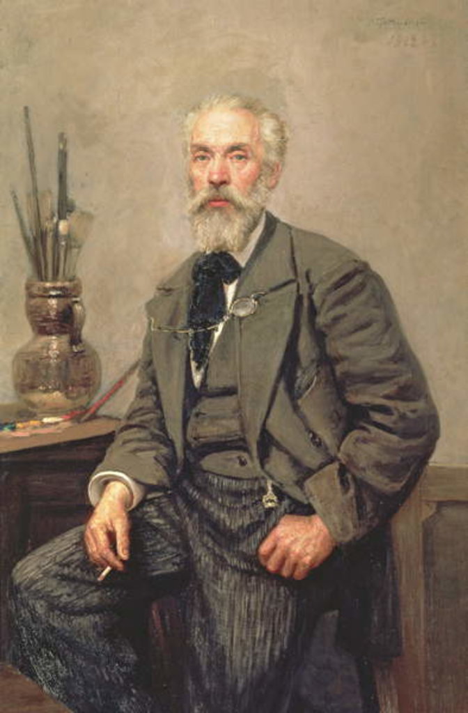 Detail of Portrait of Konstantin Apollonovich Savitsky, 1902 by Nikolai Karlovich Grandkovsky