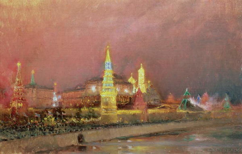 Detail of Illumination in the Kremlin, 1896 by Nikolai Nikolaevich Gritsenko