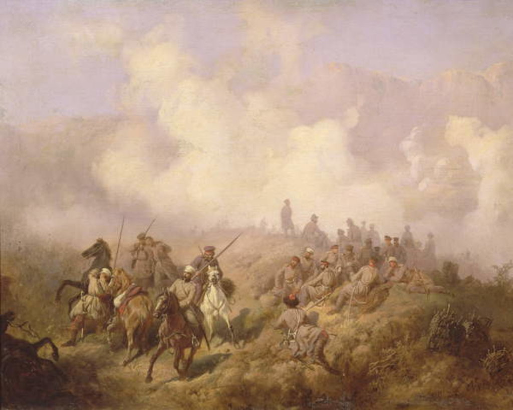 Detail of A Scene from the Russian-Turkish War in 1877-78, c.1870-80 by Aleksei Danilovich Kivshenko