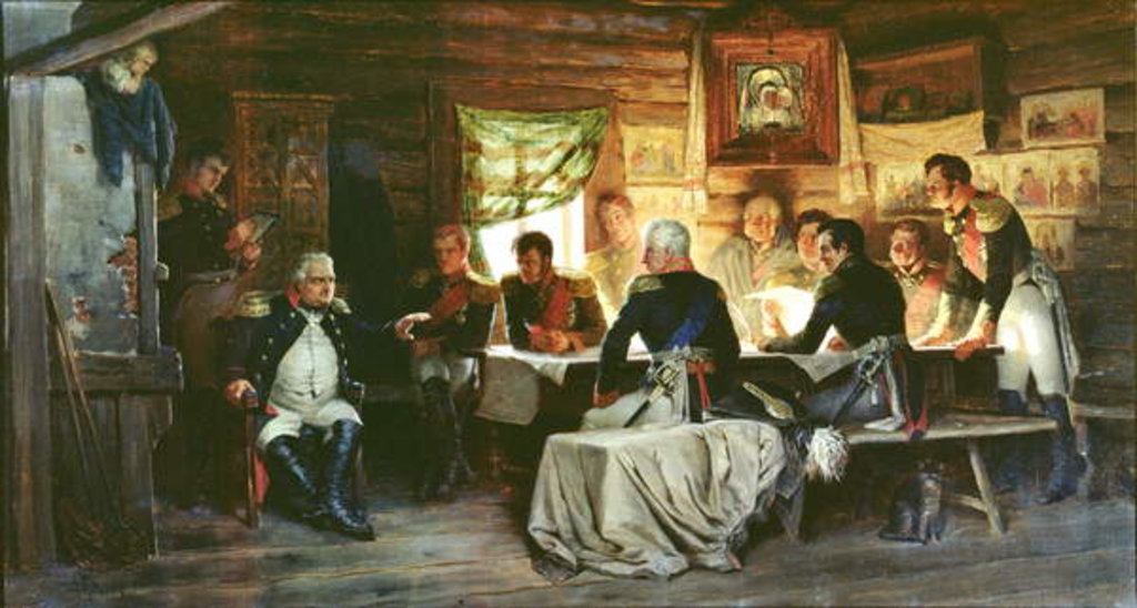 Detail of Council of War in Fili in 1812, 1882 by Aleksei Danilovich Kivshenko