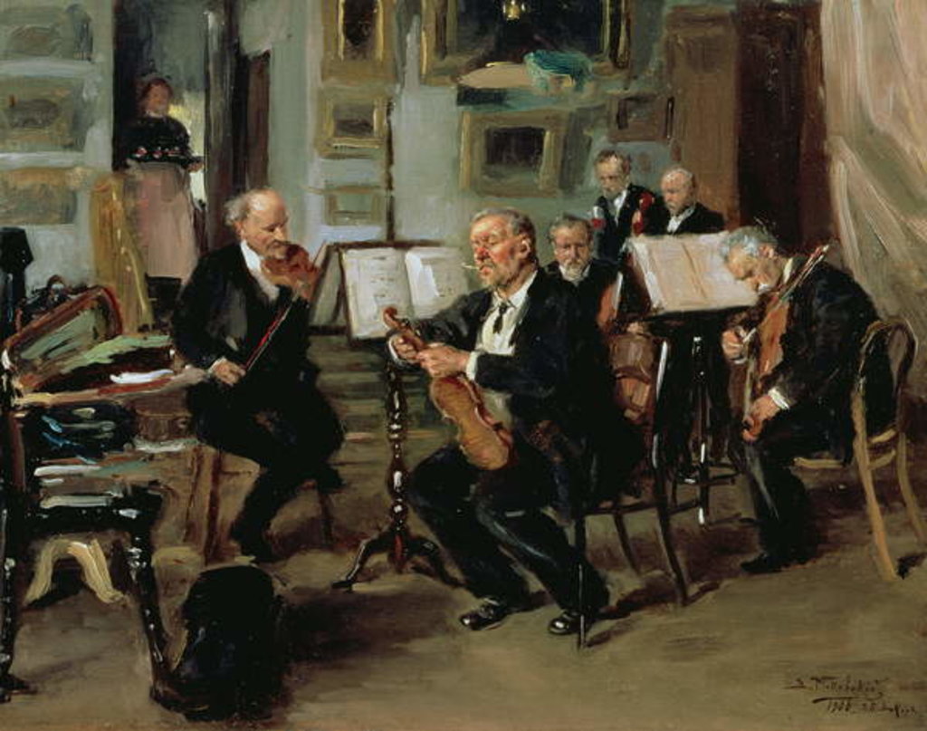 Detail of Musical Evening, 1906 by Vladimir Egorovic Makovsky