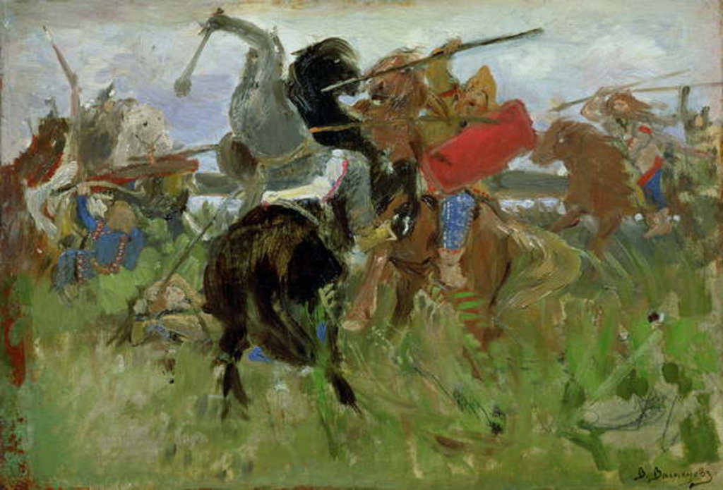 Detail of Battle between the Scythians and the Slavonians, 1879 by Victor Mikhailovich Vasnetsov