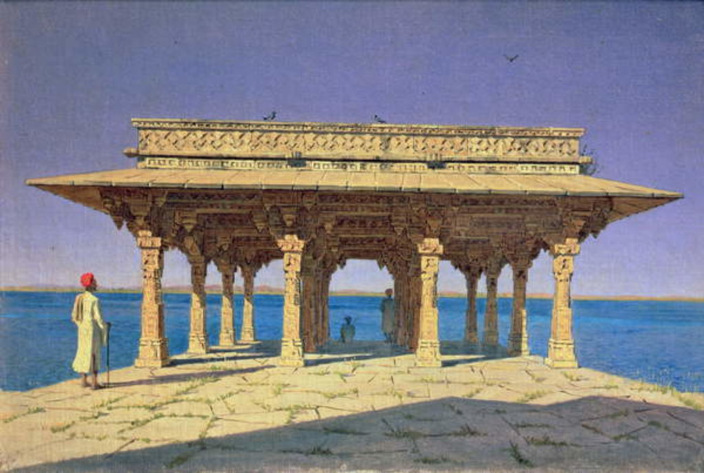 Detail of Evening at the Lake, 1874 by Vasili Vasilievich Vereshchagin