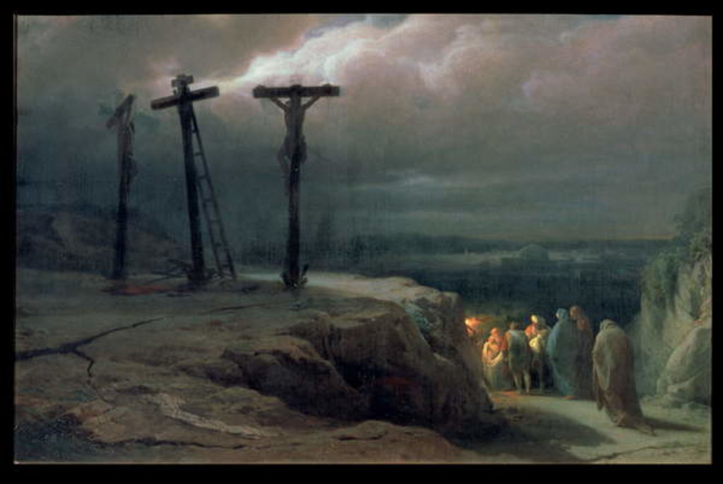 Detail of Night at Golgotha, 1869 by Vasili Vasilievich Vereshchagin