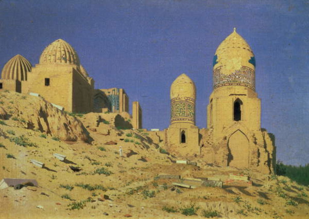 Detail of Hazreti Shakh-i-Zindeh Mausoleum in Samarkand, 1869-70 by Nikolai Stepanovich Vereshchagin