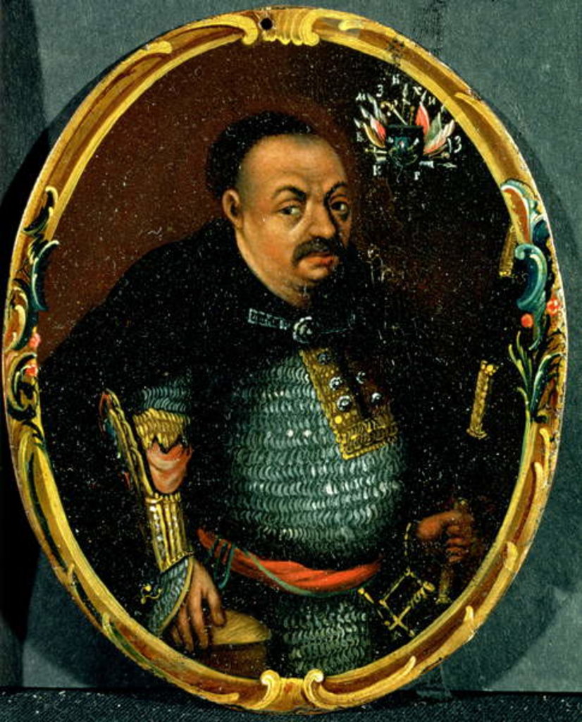 Detail of Portrait of Bohdan Khmelnytsky by School Russian