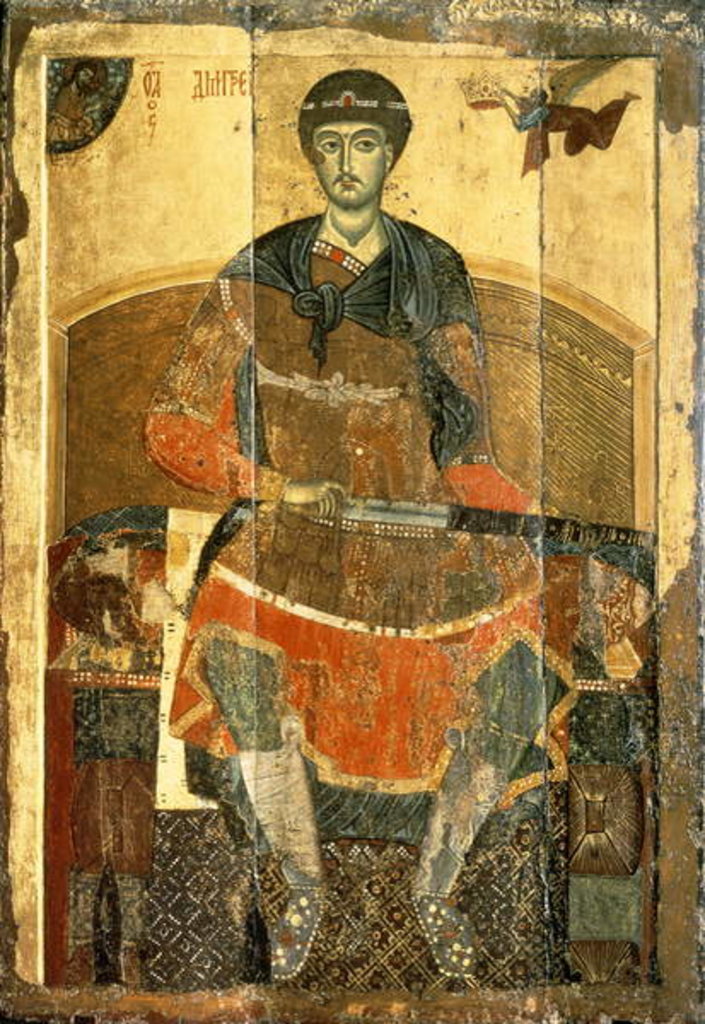 Detail of St. Demetrius of Salonica, 12th century by Vladimir-Suzdal School