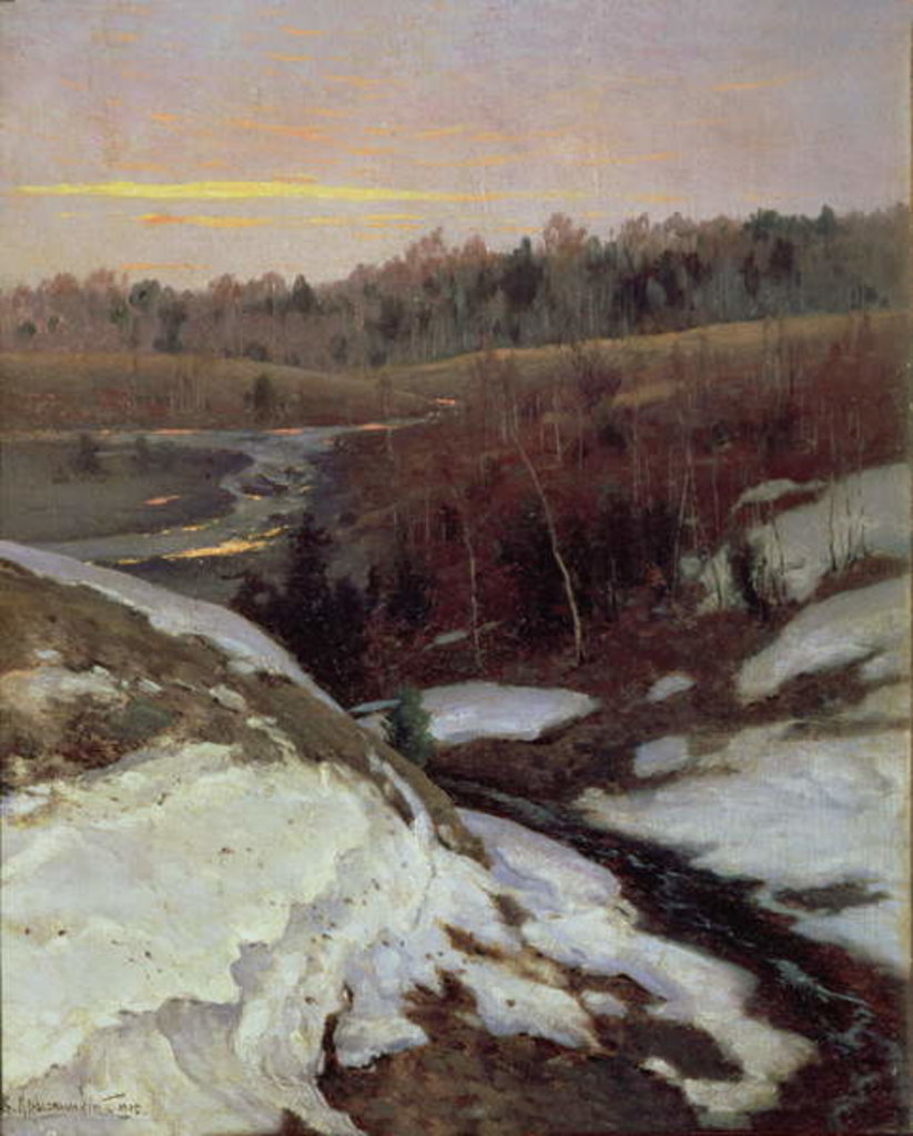 Detail of Early Spring, 1905 by Konstantin Yakovlevich Kryzhitsky