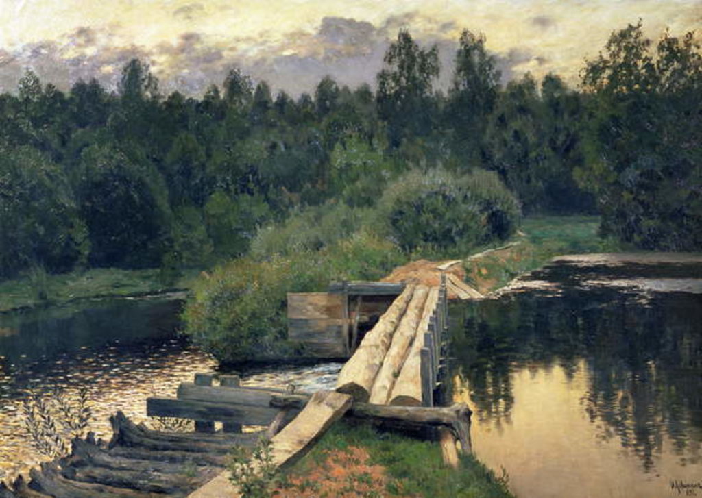 Detail of At the Shallow, 1892 by Isaak Ilyich Levitan