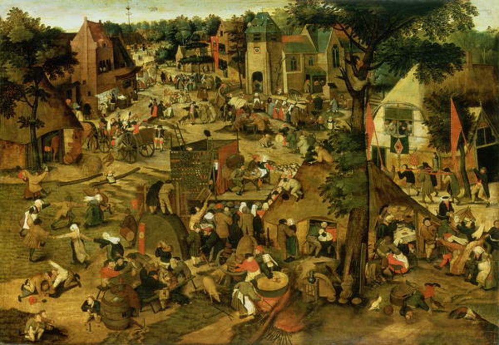 Detail of Fair with Theatrical Presentation c.1600 by Pieter the Younger Brueghel