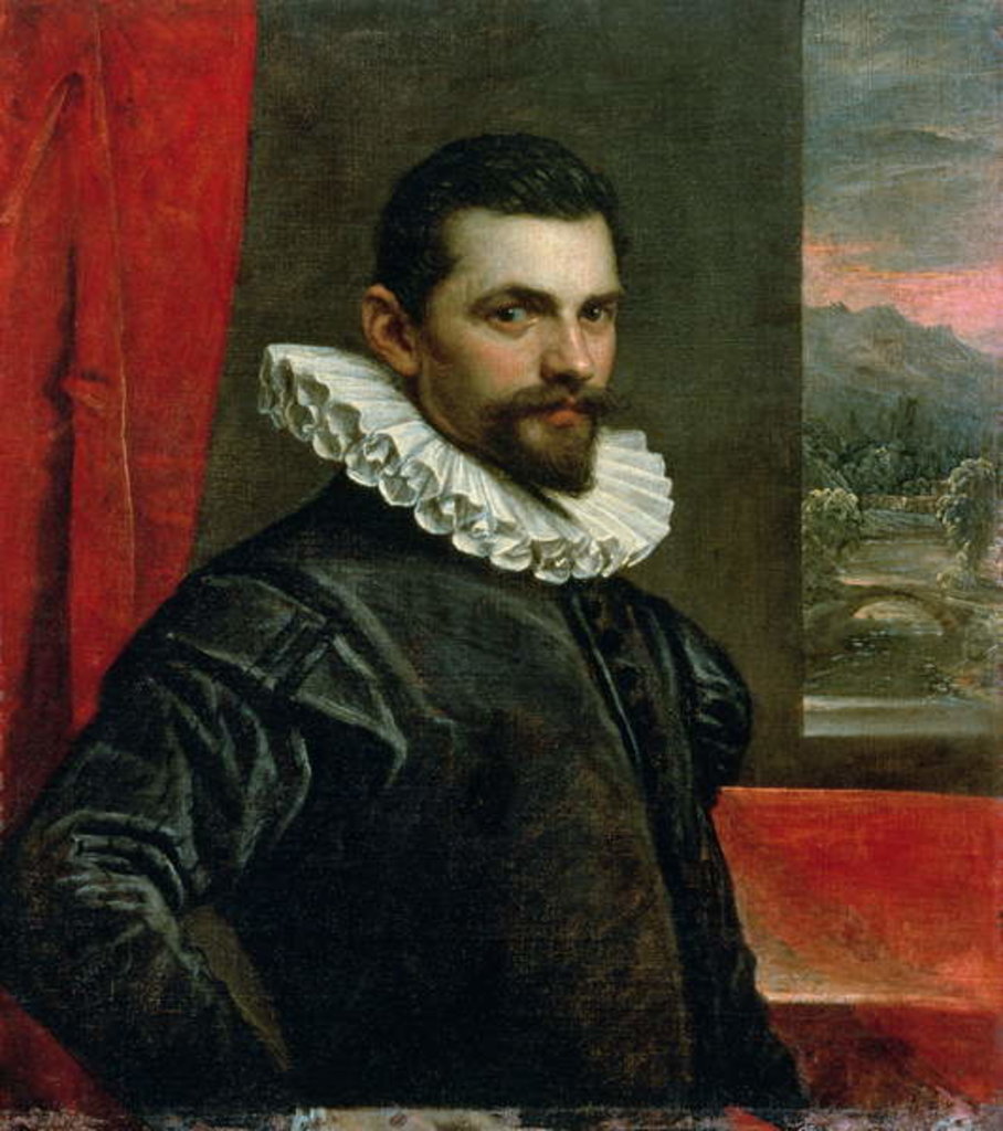 Detail of Portrait of Francesco Bassano by Domenico Robusti Tintoretto