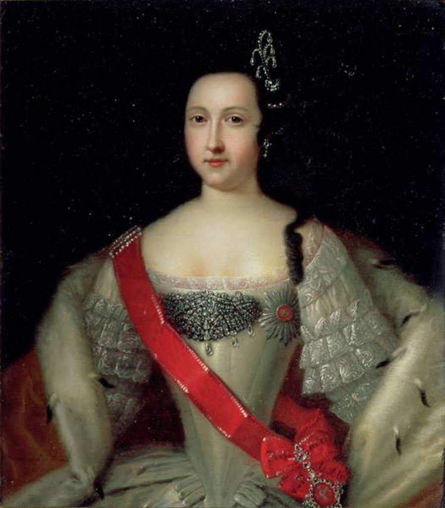 Detail of Portrait of Princess Anna, the Mother of Emperor Ivan VI, after 1733 by Louis Caravaque