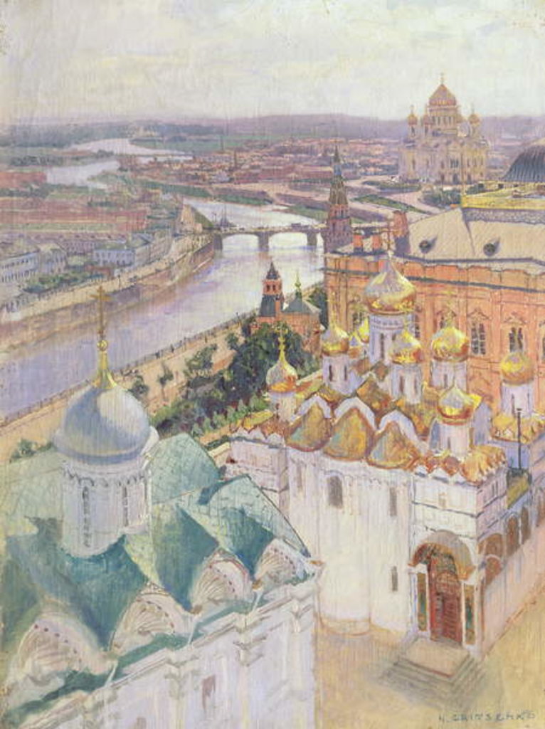 Detail of View of Moscow from the Bell Tower of Ivan the Great, 1896 by Nikolai Nikolaevich Gritsenko