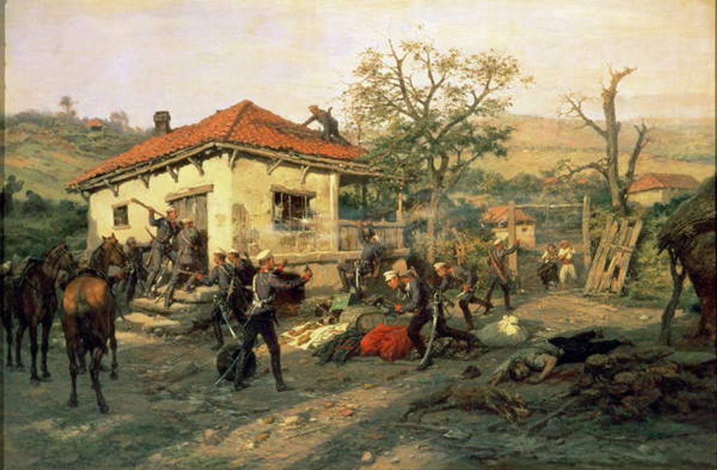 Detail of A Scene from the Russian-Turkish War in 1876-77, 1882 by Pawel Kowalewsky