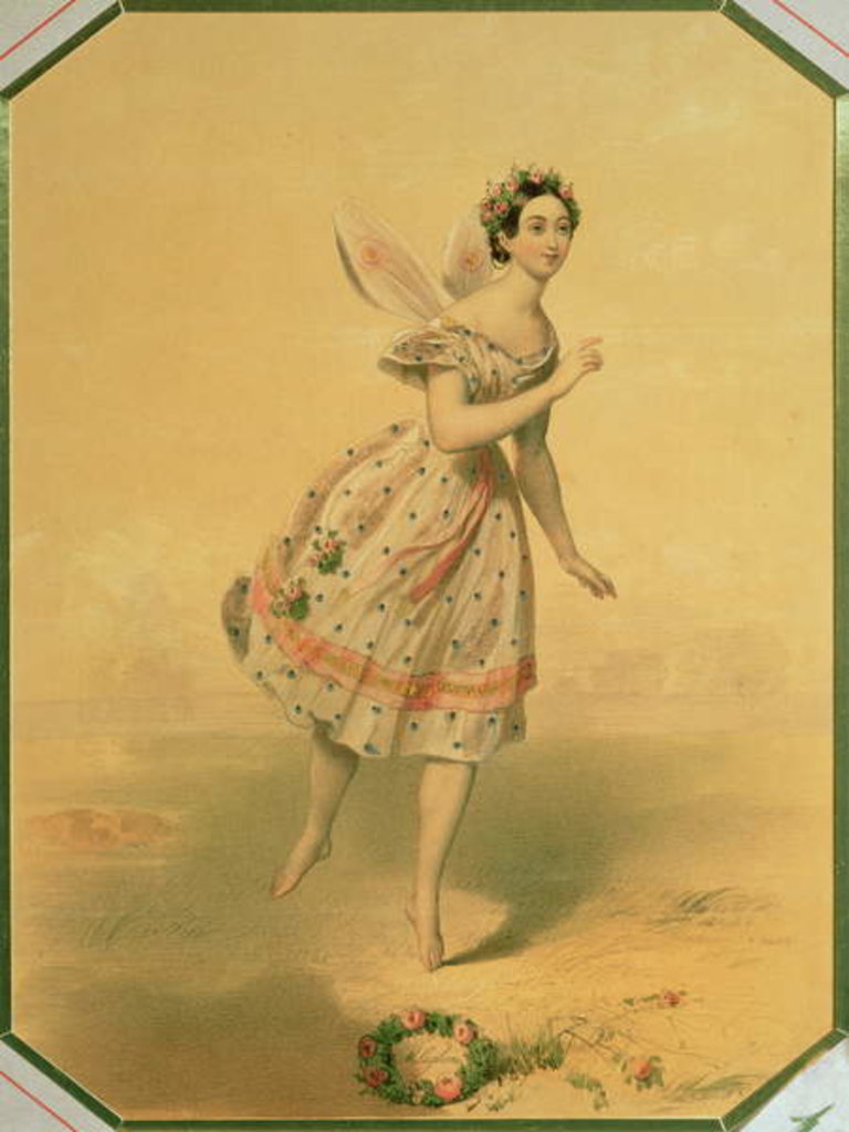 Detail of Dancer Maria Taglioni in the ballet 'Sylphides', 1840s by School Russian