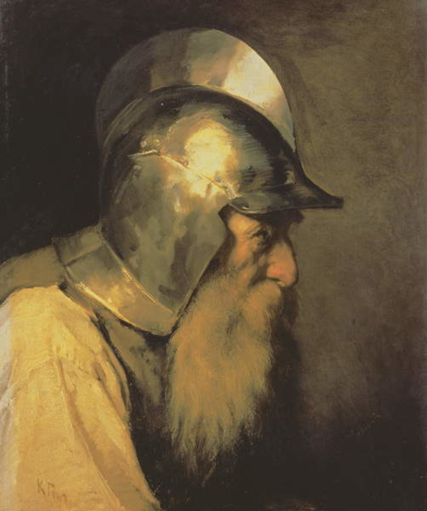 Detail of An Old Warrior of the Time of the Huguenots, 1870 by Karlis Fridikh Huns