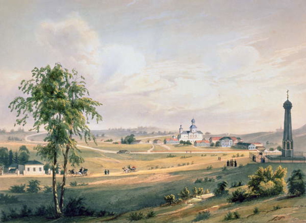 Detail of View of Borodino, the location of the decisive Battle, printed by J. Jacottet by French School