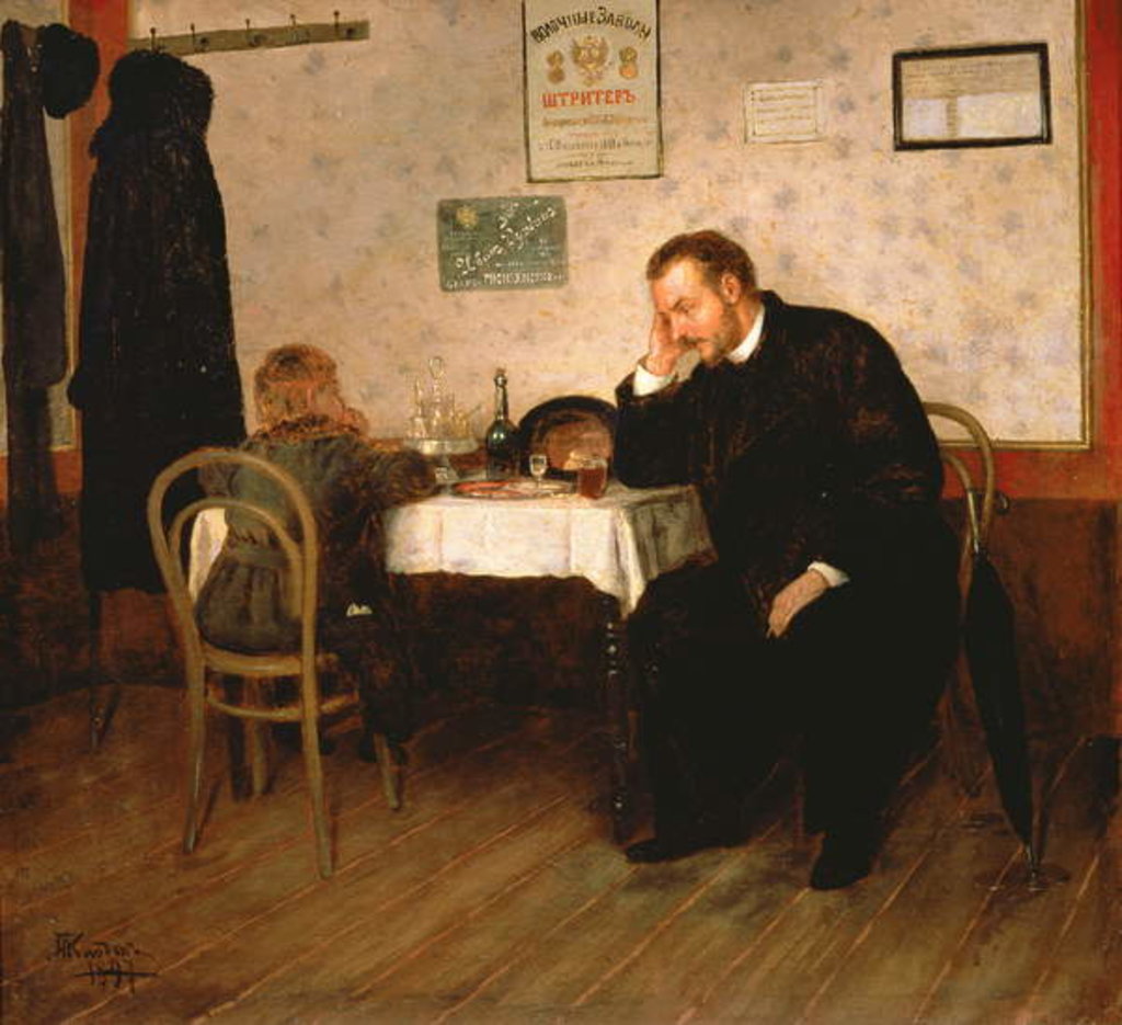 Detail of Orphaned, 1897 by Baron Mikhail Petrovich Klodt von Jurgensburg