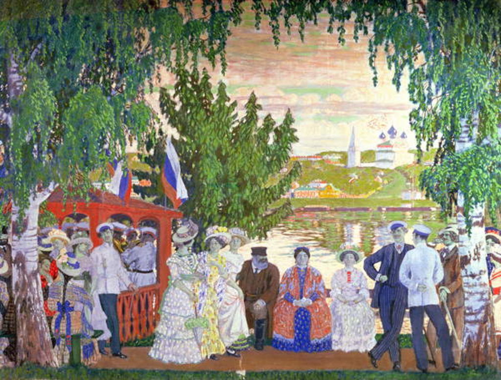 Detail of Festive Gathering, 1910 by Boris Mikhailovich Kustodiev