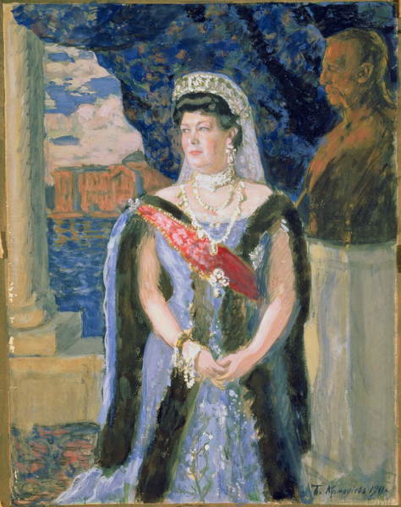 Detail of Portrait of the Grand Duchess Maria Pavlovna, 1911 by Boris Mikhailovich Kustodiev
