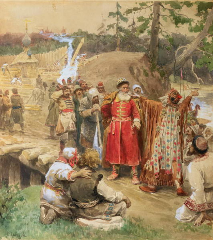 Detail of The Conquest of the New Regions in Russia, 1904 by Klavdiy Vasilievich Lebedev