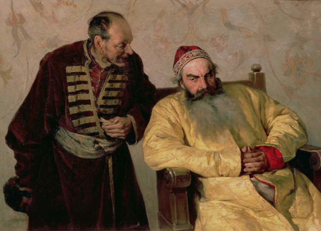 Detail of To the Boyar with a Denunciation, 1904 by Klavdiy Vasilievich Lebedev