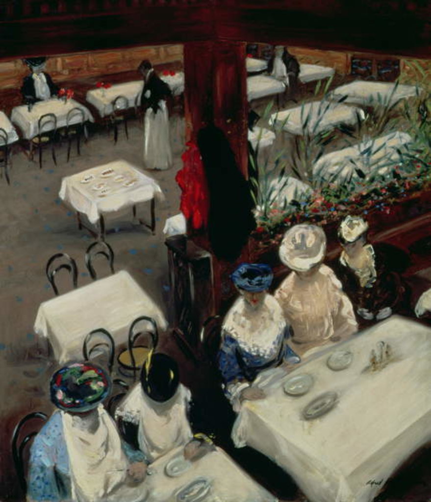 Detail of In a Cafe, 1905 by Alfred Henry Maurer