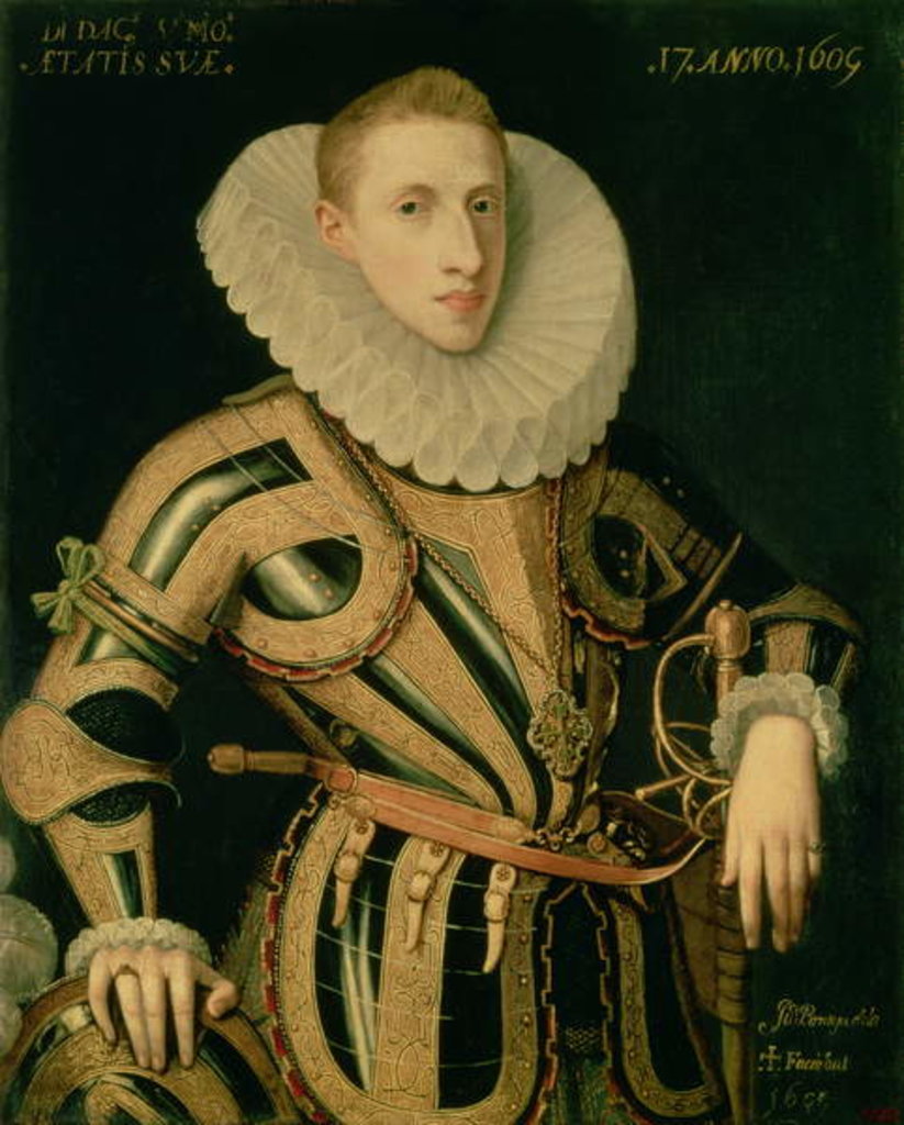 Detail of Portrait of Diego de Villamayor, 1609 by Juan Pantoja de la Cruz