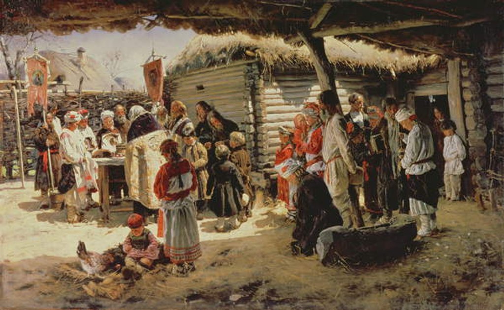 Detail of Easter Mass, 1887-88 by Vladimir Egorovic Makovsky