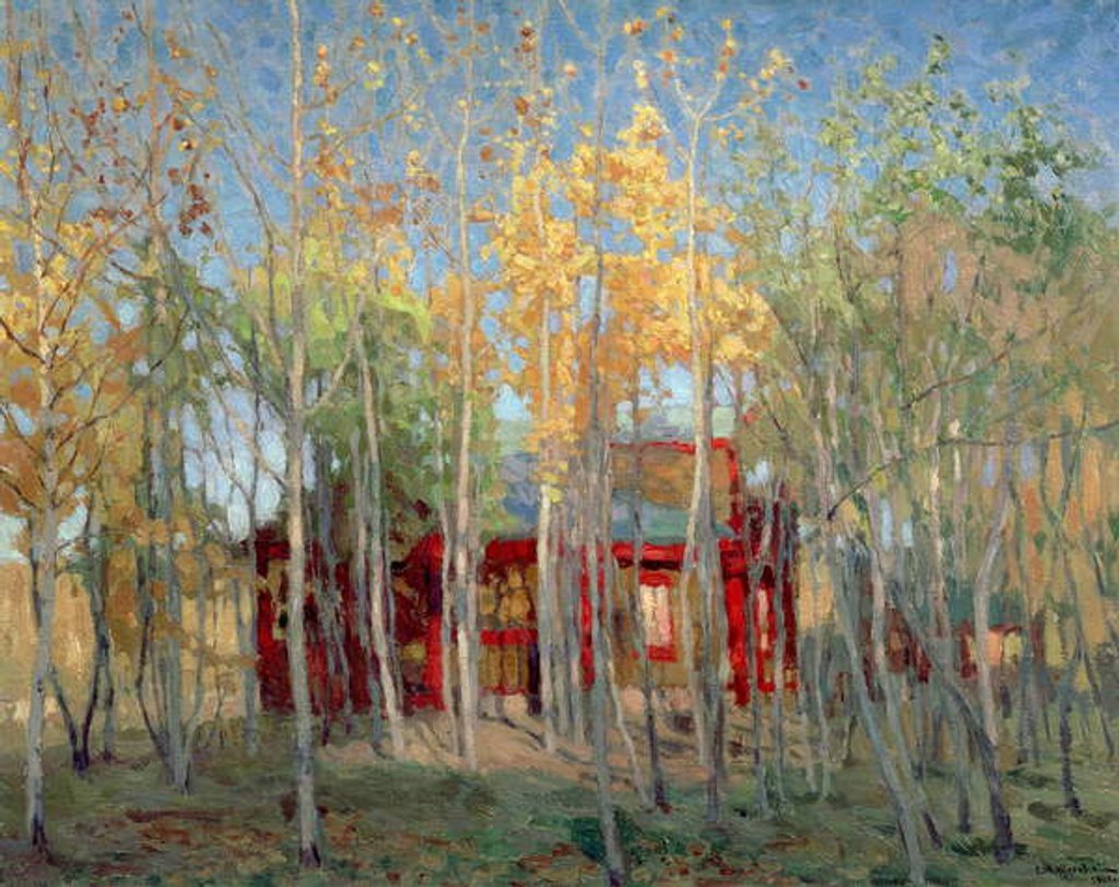 Detail of Golden Autumn, 1901 by Stanislav Joulianovitch Joukovski