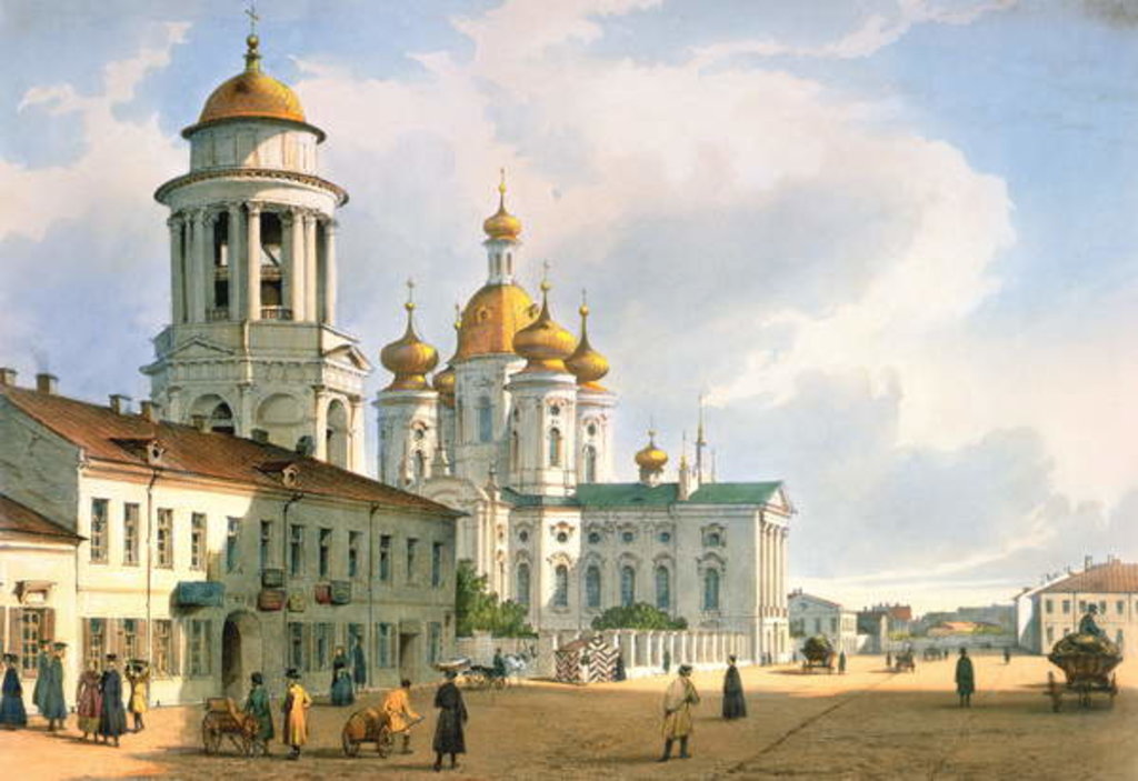 Detail of The Virgin of Vladimir Church in St. Petersburg, c.1840 by Ferdinand Victor Perrot