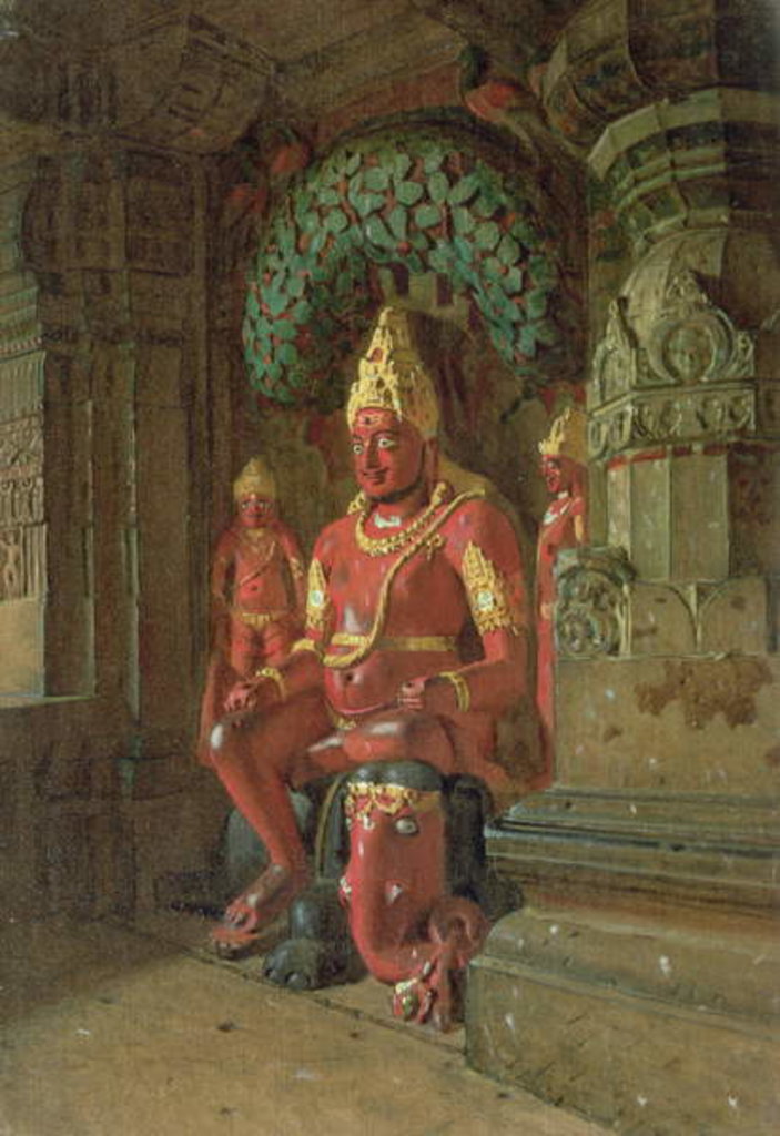 Detail of Vishnu Statue in the Indra Temple, 1874 by Piotr Petrovitch Weretshchagin