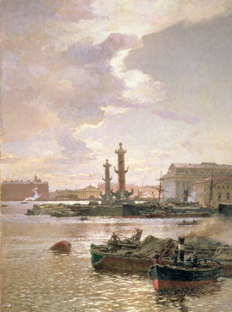 Detail of Stock Exchange in St. Petersburg, 1891 by Aleksandr Karlovich Beggrov