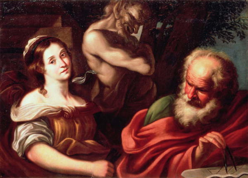 Detail of Allegory of Mathematics by Bernardo Strozzi