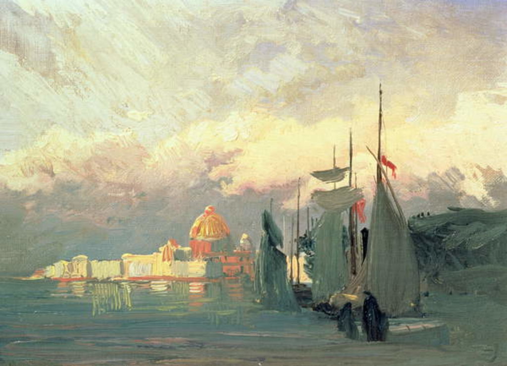 Detail of On the Neva by Fedor Aleksandrovich Vasiliev