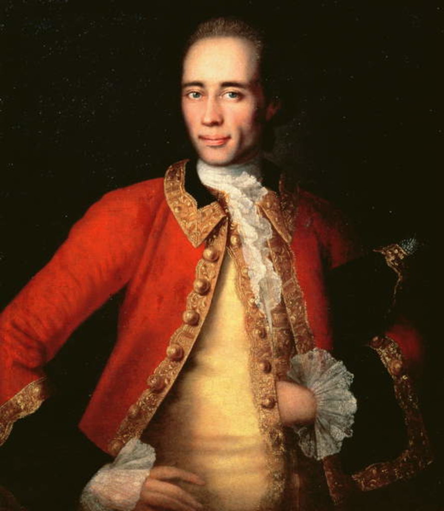 Detail of Portrait of Matvey Begichev, 1757 by Ivan Yakovlevich Vishnyakov