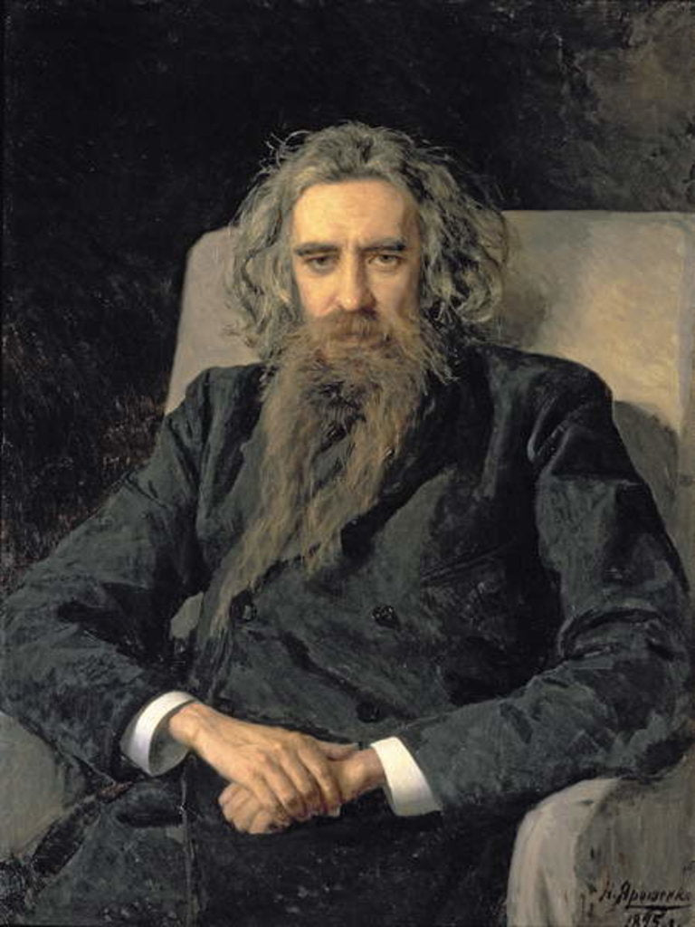 Detail of Portrait of Vladimir Sergeyevich Solovyov, 1895 by Nikolai Aleksandrovich Yaroshenko