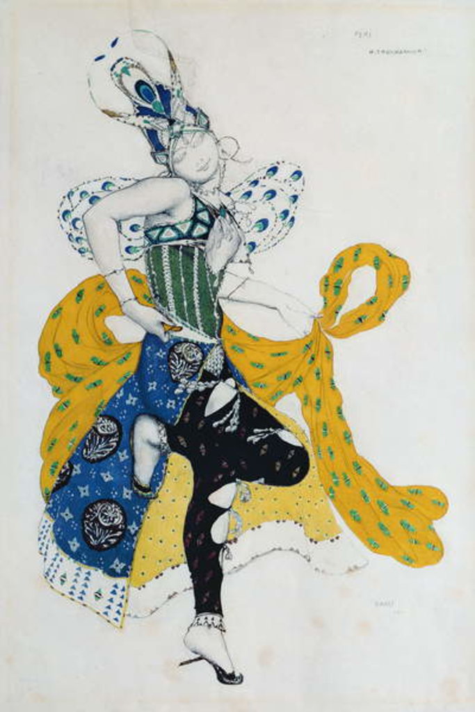 Detail of Sketch for the ballet 'La Peri', by Paul Dukas, 1911 by Leon Bakst