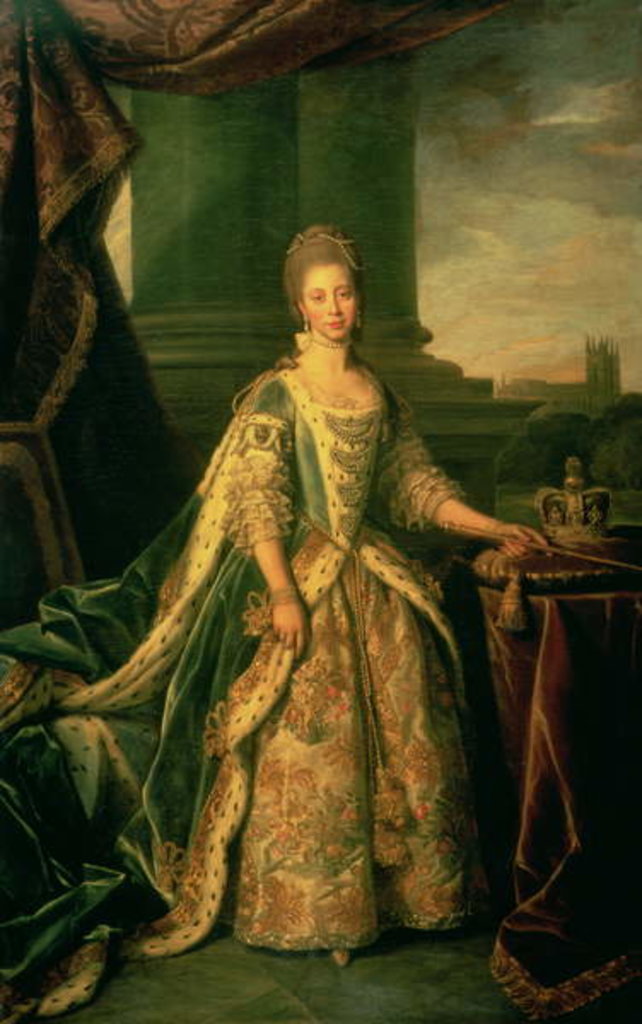 Detail of Portrait of Sophie Charlotte by Nathaniel Dance