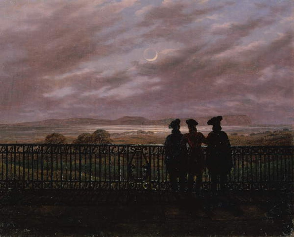 Detail of The Poets Vasily Andreyevich Zhukovsky, Sergeyevich Ivan Turgenev and Aleksandr Ivanovich Turgenev, 1820s by Caspar David Friedrich