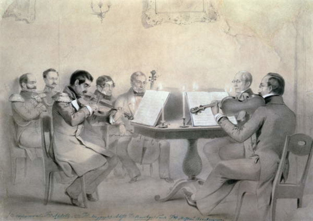 Detail of Quartet of the Composer Count A. F. Lvov, 1840 by R. Rorbach